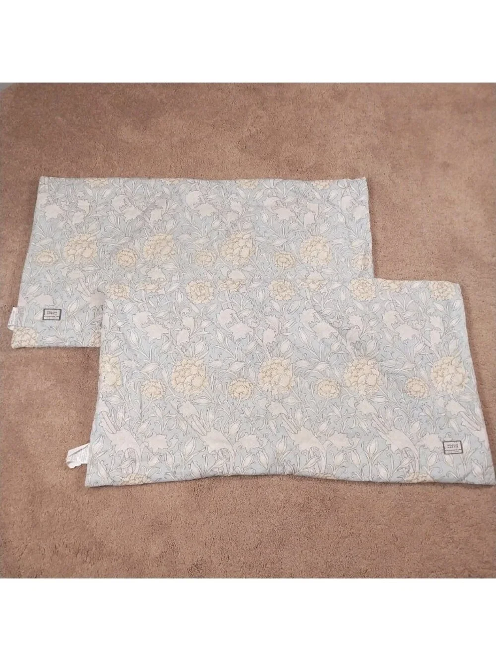 2 William Morris at Home Wild Tulip King Pillow Shams Duck Egg Blue & Yellow